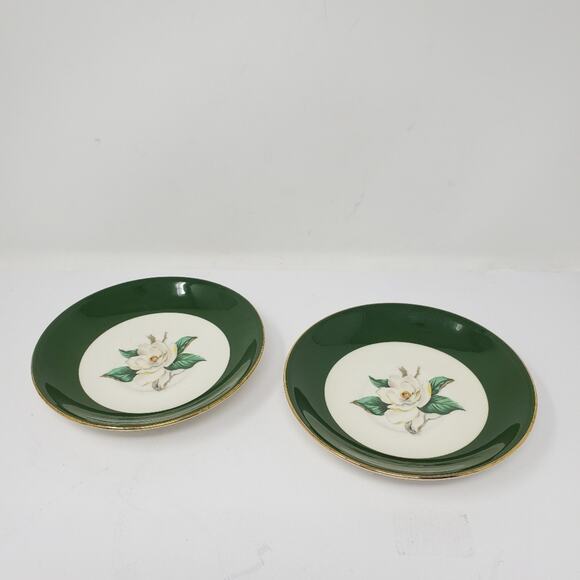 Homer Laughlin Lifetime China Co. Jaderose Saucers - Lot of 2 6" Across - Picture 1 of 5
